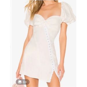 For love & lemons Macaroon Hook Front Mini Dress in White NWT size small